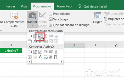 como poner check en excel|Crear un checklist en Excel con casillas de verificación